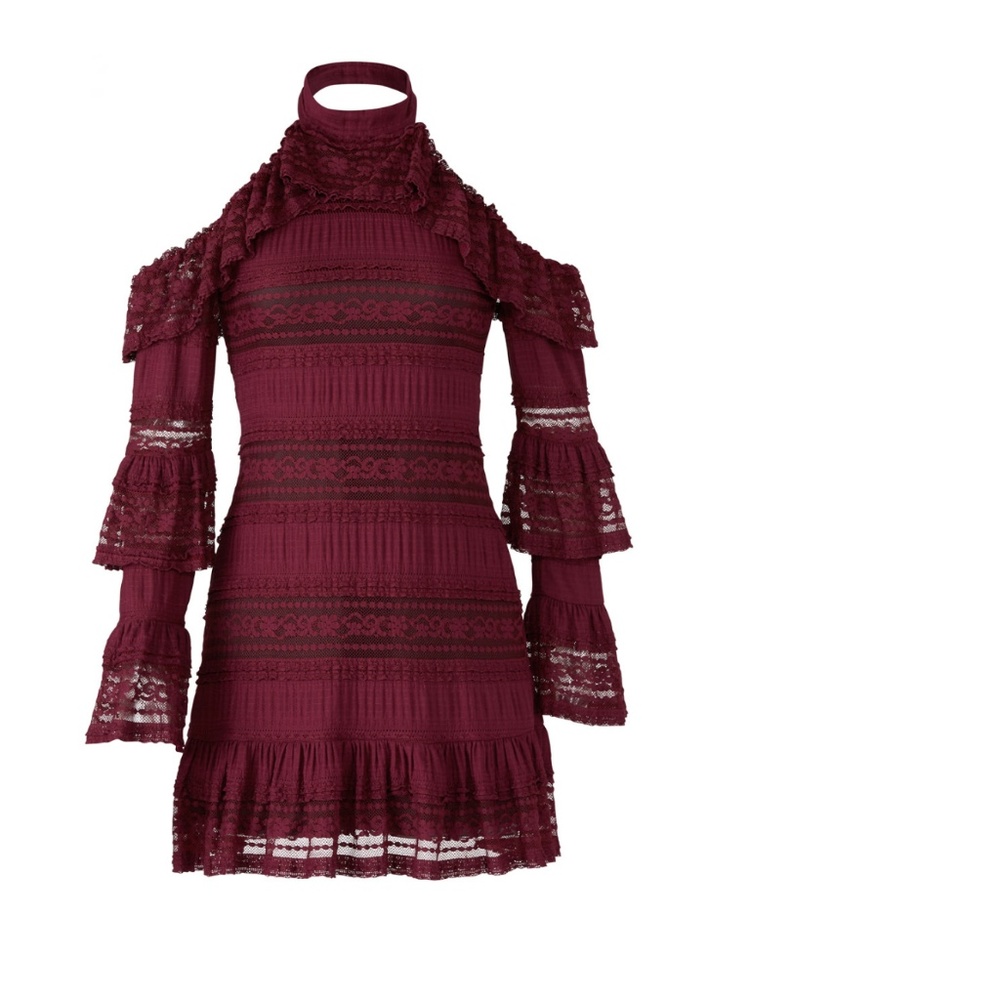 ❤️Parker Womens Windham Lace Cold Shoulder Dress